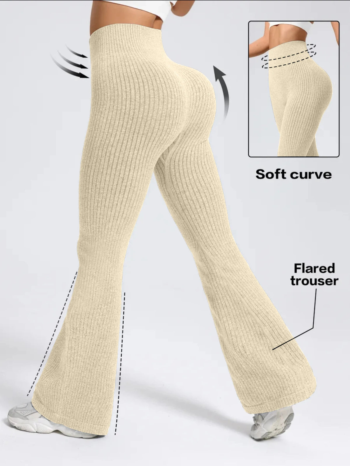 Pantalon Flare Taille Haute – Confort & Maintien