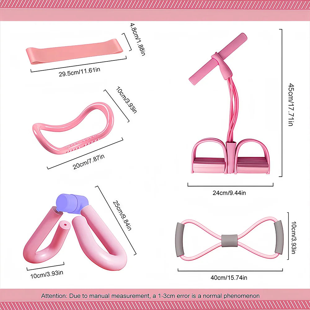 Kit Fitness Complet – Corde à Sauter, Anneau Yoga & Extenseurs