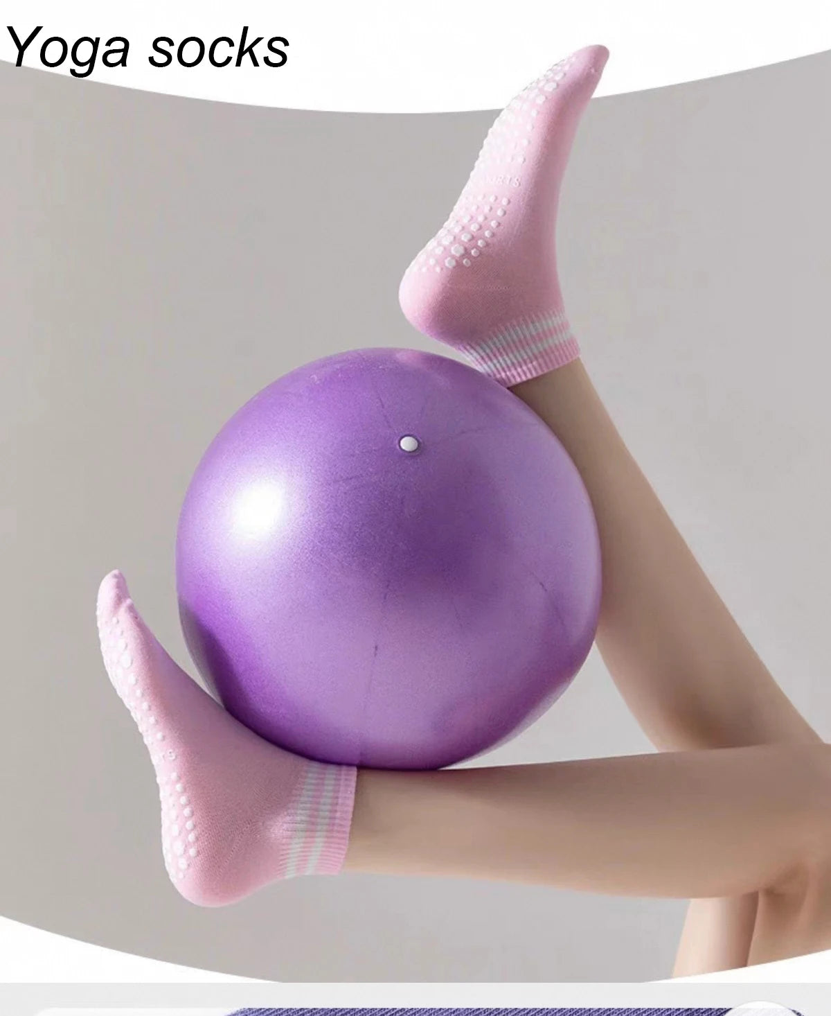 Chaussettes Pilates Antidérapantes à Rayures – vue produit 2