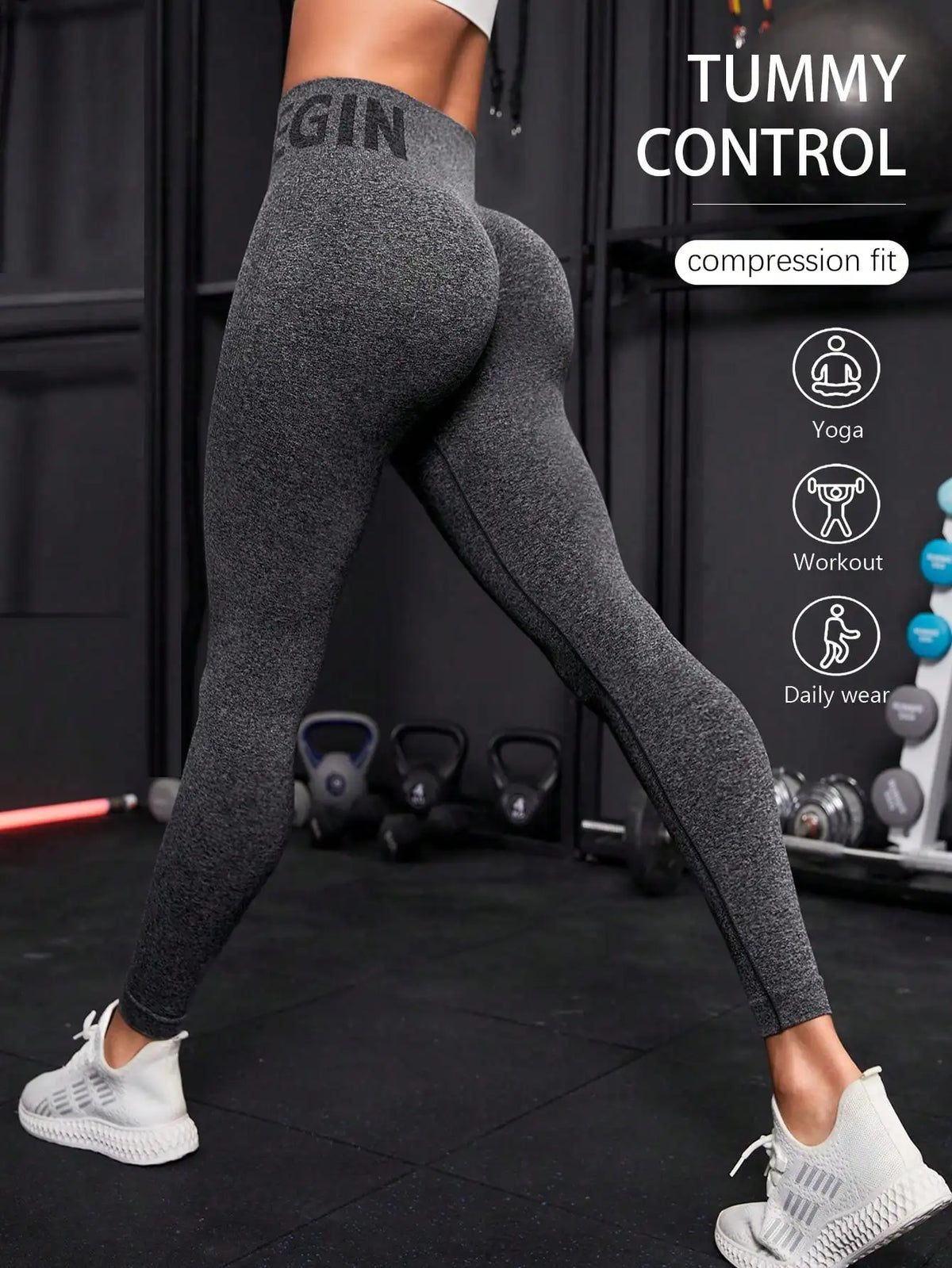 Legging Sculptant Sans Couture Effet Peau de Pêche – Taille Haute