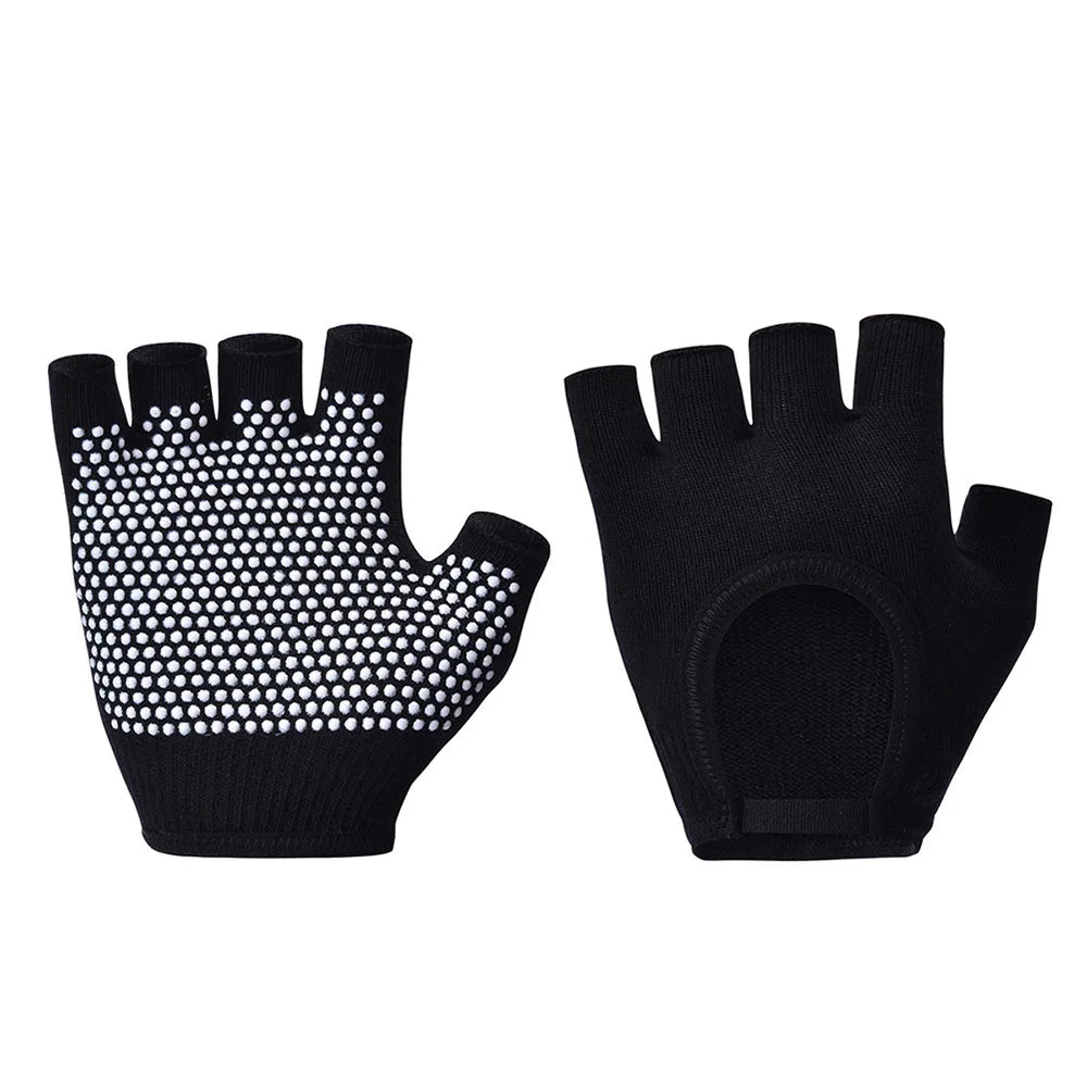 Gants Antidérapants Mi-Doigts – Yoga & Pilates
