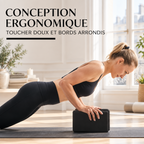 Bloc de yoga ergonomique – toucher doux et bords arrondis