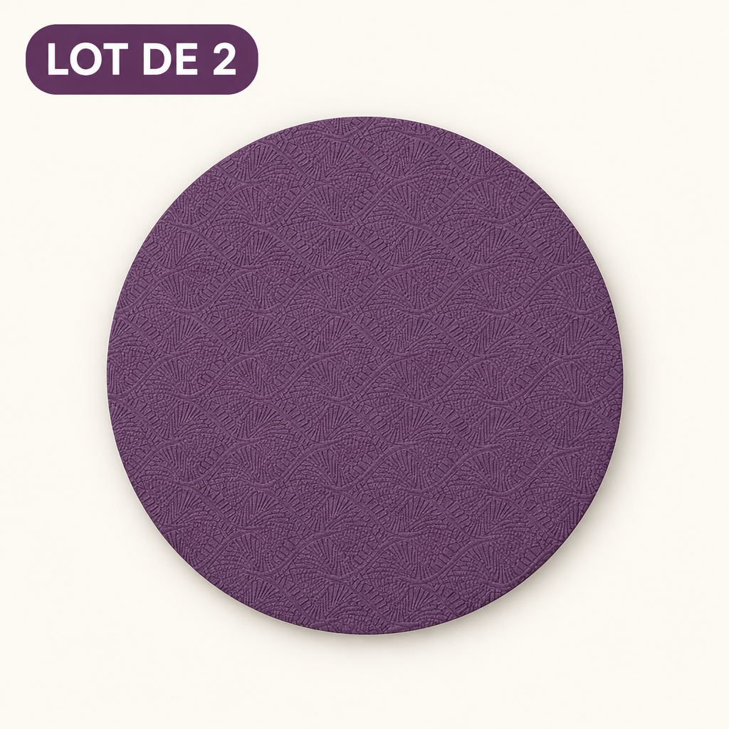 Genouillères Pilates violettes – lot de 2 protections