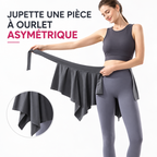 Jupe-short Pilates femme – vue de la coupe asymétrique