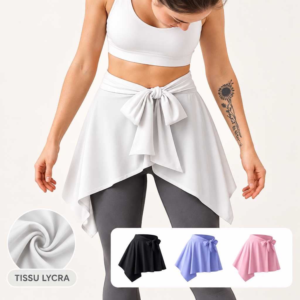 Jupe-short Pilates femme blanche – coloris disponibles