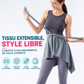 Jupe-short Pilates femme – tissu extensible et coupe asymétrique