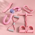 Kit fitness maison – accessoires roses sans logo