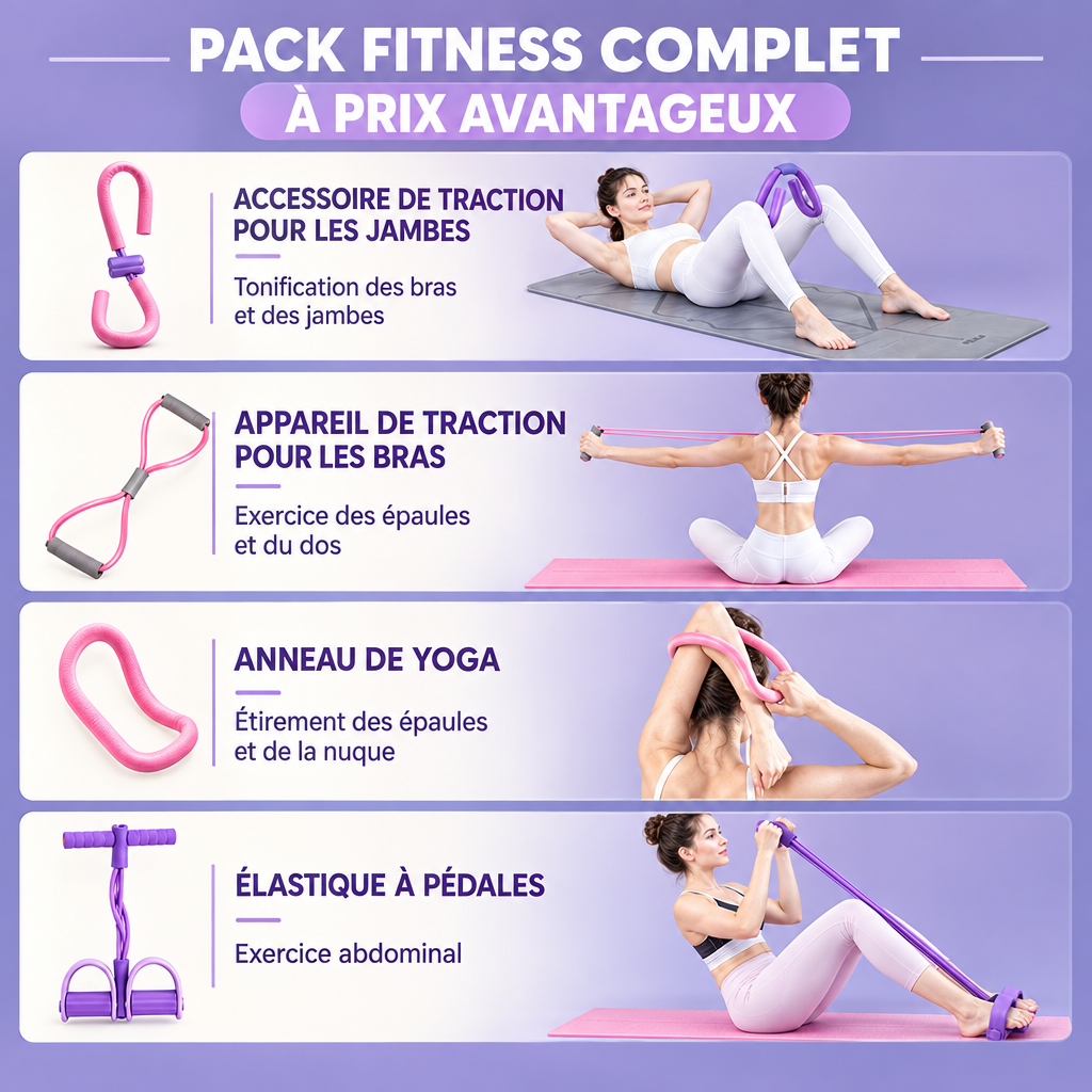 Kit fitness maison complet – accessoires et exercices