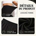 Legging Pilates femme – détails ceinture extensible et tissu ultra-doux