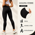 Legging Pilates femme opaque – yoga, course à pied et entraînement