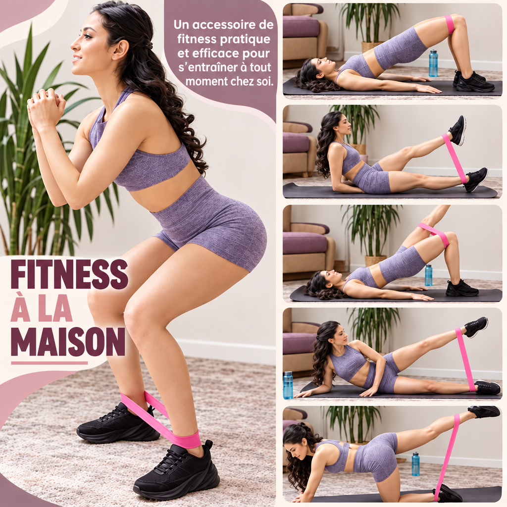 Bandes de résistance Pilates – exercices fitness à la maison