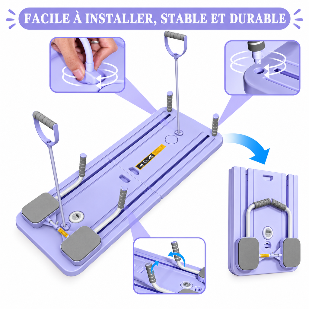 Planche Pilates pliable – installation simple et stable