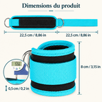 Sangle de cheville fitness – dimensions du produit