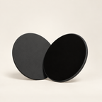 Sliders Pilates noirs et gris – disques de glisse